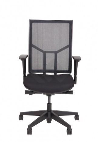 987SZ Bureaustoel zwart stof/zwart mesh 